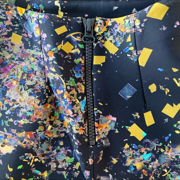 Cynthia Rowley Navy Confetti Print Open Back Dress Size 0 - Picture 8 of 11